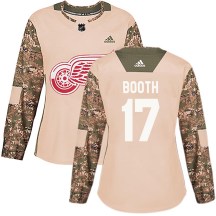 Detroit Red Wings Women's David Booth Adidas Authentic Camo Veterans Day Practice Jersey