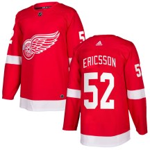 Detroit Red Wings Men's Jonathan Ericsson Adidas Authentic Red Home Jersey