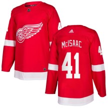 Detroit Red Wings Men's Jared McIsaac Adidas Authentic Red Home Jersey