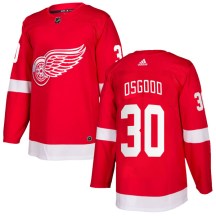 Detroit Red Wings Men's Chris Osgood Adidas Authentic Red Home Jersey