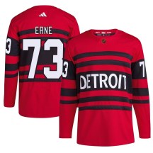 Detroit Red Wings Men's Adam Erne Adidas Authentic Red Reverse Retro 2.0 Jersey