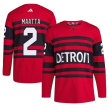 Detroit Red Wings Men's Olli Maatta Adidas Authentic Red Reverse Retro 2.0 Jersey