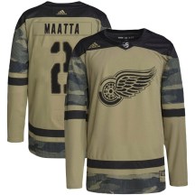 Detroit Red Wings Youth Olli Maatta Adidas Authentic Camo Military Appreciation Practice Jersey