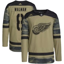 Detroit Red Wings Youth Jake Walman Adidas Authentic Camo Military Appreciation Practice Jersey