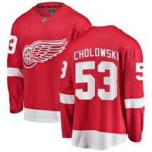 Detroit Red Wings Youth Dennis Cholowski Fanatics Branded Breakaway Red Home Jersey