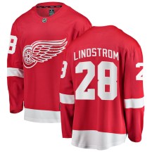 Detroit Red Wings Youth Gustav Lindstrom Fanatics Branded Breakaway Red Home Jersey
