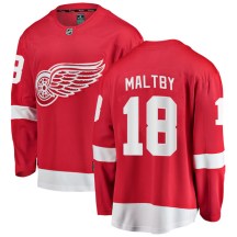 Detroit Red Wings Youth Kirk Maltby Fanatics Branded Breakaway Red Home Jersey