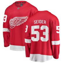 Detroit Red Wings Youth Moritz Seider Fanatics Branded Breakaway Red Home Jersey