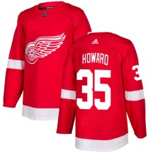 Detroit Red Wings Men's Jimmy Howard Adidas Authentic Red Jersey