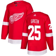 Detroit Red Wings Men's Mike Green Adidas Authentic Green Red Jersey