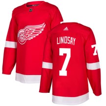 Detroit Red Wings Men's Ted Lindsay Adidas Authentic Red Jersey