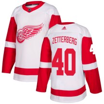 Detroit Red Wings Men's Henrik Zetterberg Adidas Authentic White Jersey