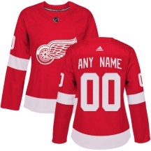 Detroit Red Wings Women's Custom Adidas Authentic Red Home Jersey