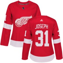 Detroit Red Wings Women's Curtis Joseph Adidas Authentic Red Home Jersey