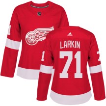 Detroit Red Wings Women's Dylan Larkin Adidas Authentic Red Home Jersey