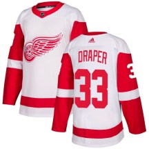 Detroit Red Wings Youth Kris Draper Adidas Authentic White Away Jersey