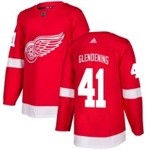Detroit Red Wings Youth Luke Glendening Adidas Authentic Red Home Jersey