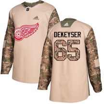 Detroit Red Wings Youth Danny DeKeyser Adidas Authentic Camo Veterans Day Practice Jersey