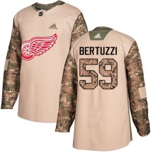 Detroit Red Wings Youth Tyler Bertuzzi Adidas Authentic Camo Veterans Day Practice Jersey